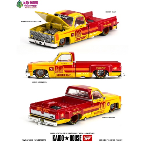 MINI GT x KAIDO HOUSE 1/64 - Chevrolet Silverado Dually Kaido Racing Team V1 (Factory Sealed with chance of a Chase) - PRE-ORDER