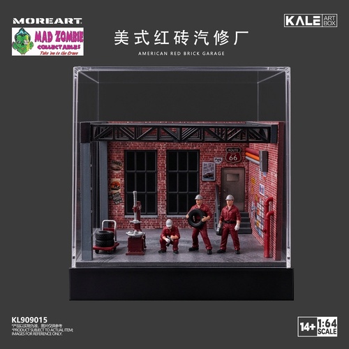MoreArt 1/64 Scale - American Red Brick Auto Repair Shop - (PRE-ORDER)