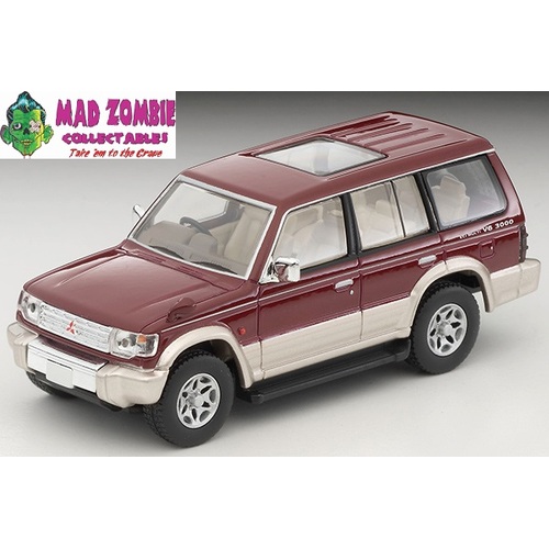 Tomica Limited Vintage - LV-N206b Mitsubishi Pajero Mid-roof Wide VR Red/BE 96 Model - (PRE-ORDER)