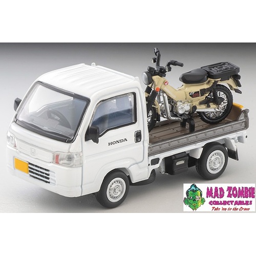 Tomica Limited Vintage - LV-N330a Honda Acty Truck Motorcycle Shop Specification (White) With Honda CT125 / Hunter Cub 