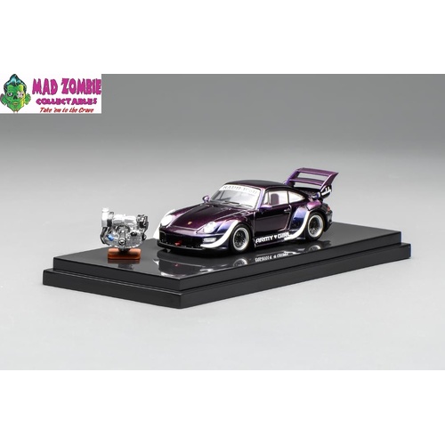 Motorhelix 1/64 - RWB 993 Army Girl with Magnetic Air-cooled Engine - (PRE-ORDER)