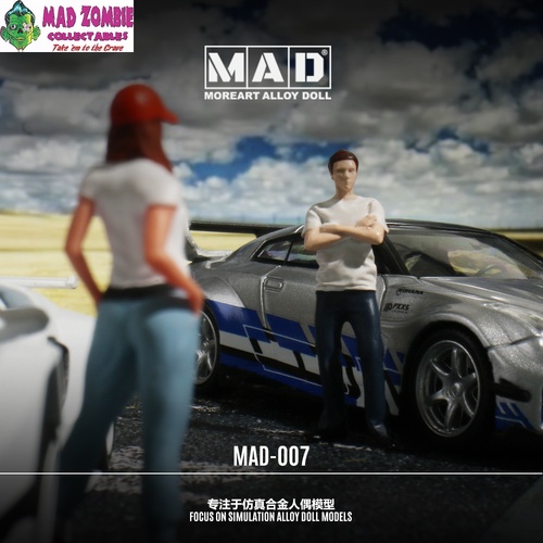 MoreArt 1/64 Scale - White T-shirt Man Doll (Diecast Model) - (PRE-ORDER)