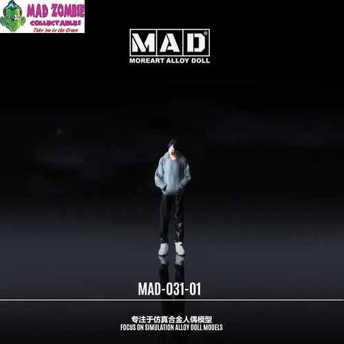 MoreArt 1/64 Scale - A-Grey Hand in Pocket Man Doll (Diecast Model) - (PRE-ORDER)
