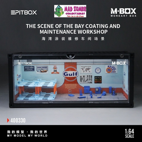 M-Box 1/64 Scale - Bay Area Painting Maintenance GULF Workshop Scene - (PRE-ORDER)