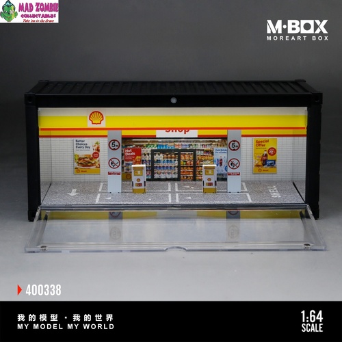 M-Box 1/64 Scale - Shell Gas Station Scene (Lighted) - (PRE-ORDER)