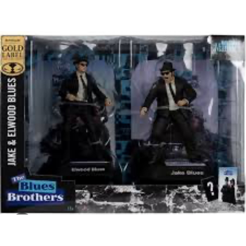 The Blues Brothers - Jake & Elwood Blues Movie Maniacs Gold Label 6" Scale Posed PVC Figure 2-Pack