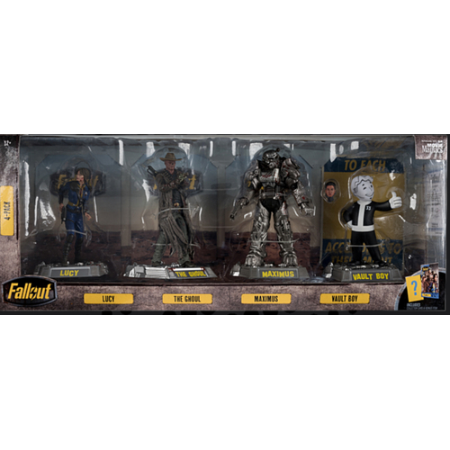 Fallout (2024) - Lucy, Maximus, The Ghoul, and Vault Boy Movie Maniacs 6" PVC Posed Figure 4-Pack