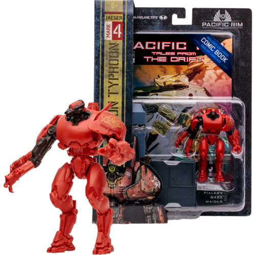 Pacific Rim - Crimson Typhoon (Jaeger) 4" Scale Action Figure with Comic Book
