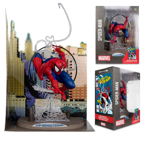 Spider-Man - Spider-Man (The Amazing Spider-Man #301) by Todd McFarlane 1/6th Scale PVC Posed Figure with Comic Book