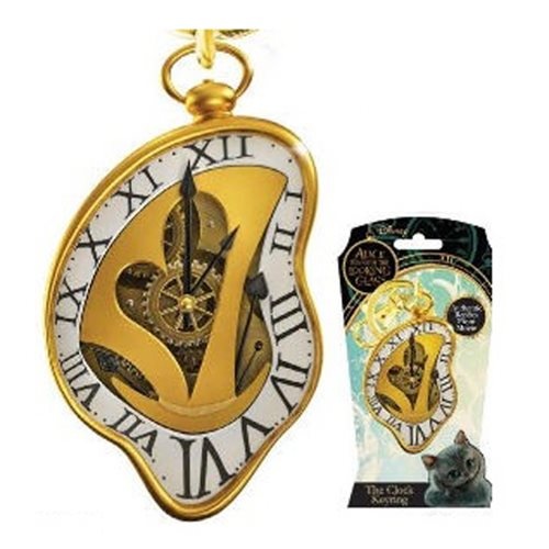 Alice in Wonderland Clock Pewter Key Chain