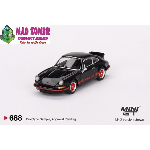 MINI GT 1/64 - Porsche 911 Carrera RS 2.7 Black with Red Livery
