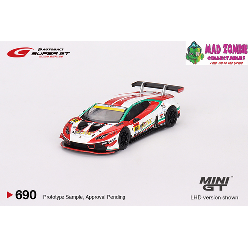 Mini GT 1/64 Lamborghini Huracán GT3 EVO2 #88 "JLOC Lamborghini GT3"  JLOC  2023 SUPER GT SERIES (JAPAN EXCLUSIVE)