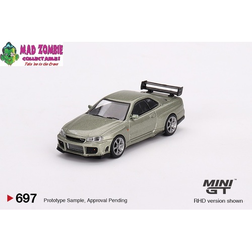Mini GT 1/64 - Nissan Skyline GT-R (R34)Tommykaira R-z Millenium Jade