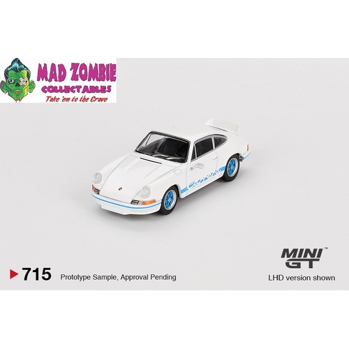 Mini GT 1/64 - Porsche 911 Carrera RS 2.7 Grand Prix White with Blue Livery