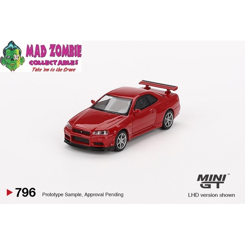 Mini GT 1/64 - Nissan Skyline GT-R (R34)  V-Spec Active Red