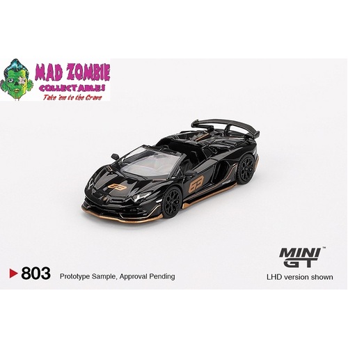 Mini GT 1/64 - Lamborghini Aventador SVJ 63 Roadster Nero Aldebaran