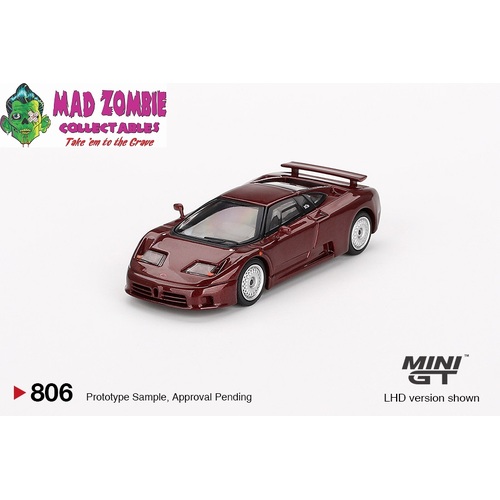 Mini GT 1/64 - Bugatti EB110 GT Dark Red Metallic