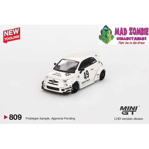 Mini GT 1/64 - LB-WORKS x Abas Works ABARTH 595 Gara White