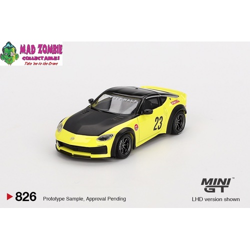 Mini GT 1/64 - Nissan Z LB★NATION WORKS Ikazuchi Yellow