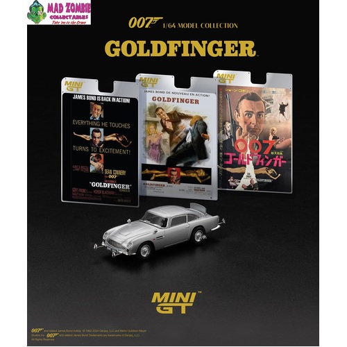 Mini GT 1/64 - Aston Martin DB5 “Goldfinger”  / English Blister Packaging