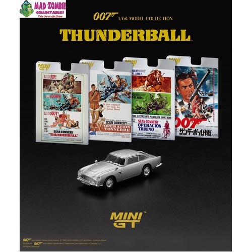 Mini GT 1/64 - Aston Martin DB5 “Thunderball”  / English Blister Packaging