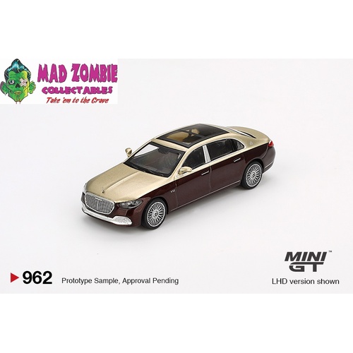 Mini GT 1/64 - Mercedes-Maybach S680 Gold / Dark Red Metallic - (PRE-ORDER)