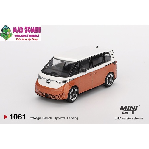 MINI GT 1/64 - Volkswagen ID.Buzz Candy White / Energetic Orange - PRE-ORDER