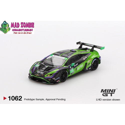 MINI GT 1/64 - Lamborghini Huracán GT3 EVO2 #78 Forte Racing 2024 IMSA Daytona 24 Hrs - PRE-ORDER