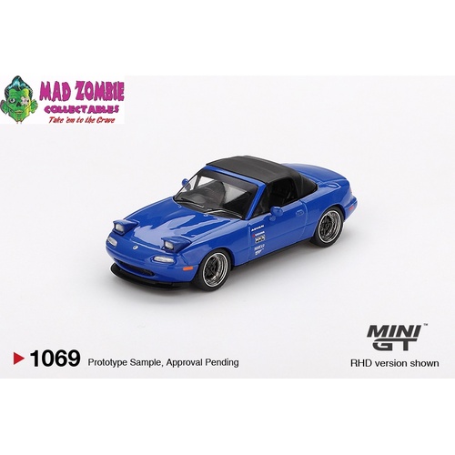 MINI GT 1/64 - Mazda Miata MX-5 (NA) Tuned Version Dark Blue - PRE-ORDER