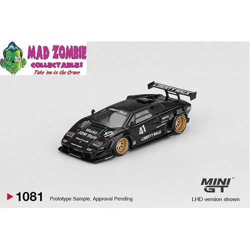 MINI GT 1/64 - Lamborghini Countach LB-WORKS Black (BLISTER PACK) - PRE-ORDER