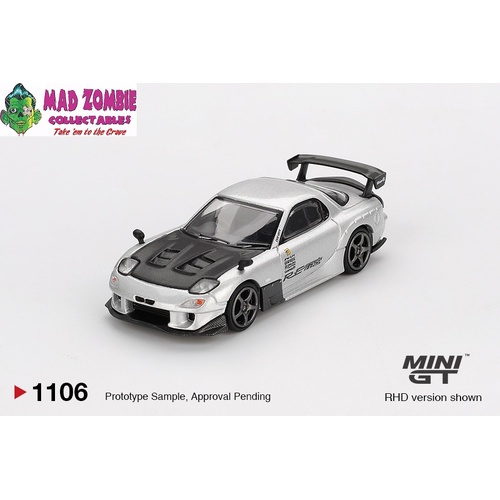 MINI GT 1/64 - Mazda RX-7 RE-Amemiya Silver Metallic - PRE-ORDER