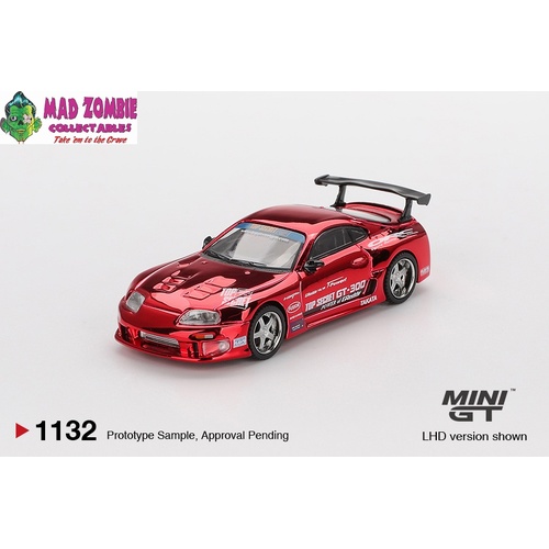 MINI GT 1/64 - Toyota Supra (A80) Top Secret GT-300 Top Secret Red Chrome - PRE-ORDER