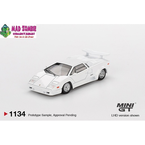 MINI GT 1/64 - Lamborghini Countach 25th Anniversary White - PRE-ORDER