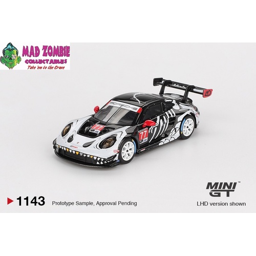 MINI GT 1/64 - Porsche 911 GT3 R #77 AO Racing 2025 IMSA  Petit Le Mans - PRE-ORDER