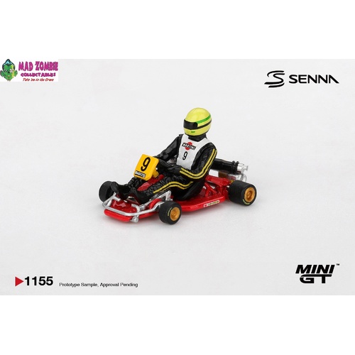 MINI GT x KAIDO HOUSE 1/64 -  Senna Kart Formula K #9 Ayrton Senna da Silva - 1981 Karting World Championship / Blister packaging - PRE-ORDER