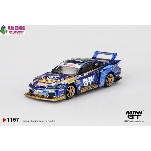 MINI GT 1/64 - Nissan LB-Super Silhouette S15 SILVIA #555 Team MINI GT Liberty Walk 2025 Formula Drift - PRE-ORDER