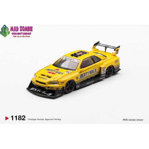 Mini GT 1/64 - Nissan LB-ER34 Super Silhouette SKYLINE Sport Yellow - (PRE-ORDER)