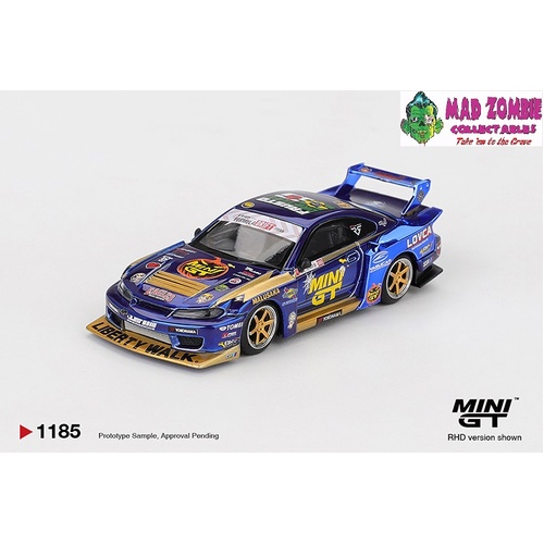 MINI GT 1/64 - Nissan LB-Super Silhouette S15 SILVIA #555 Team MINI GT Liberty Walk 2025 Formula Drift Halloween Special - PRE-ORDER