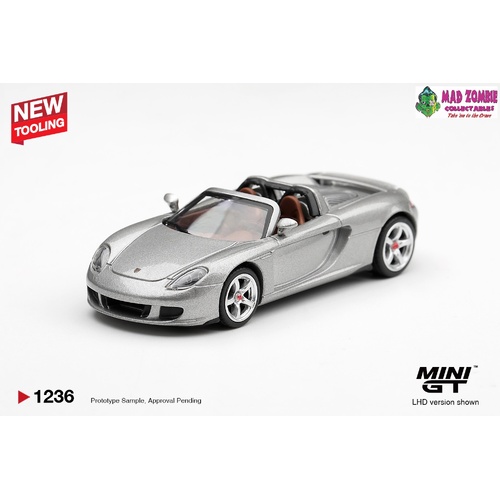 MINI GT 1/64  - Porsche Carrera GT GT Silver - NEW TOOLING - (PRE-ORDER)