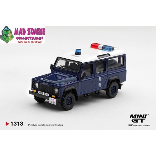 Mini GT 1/64 - Land Rover Defender 110  Royal HK Police Tai Po District HK Exclusive  / Blister Packaging - (PRE-ORDER)
