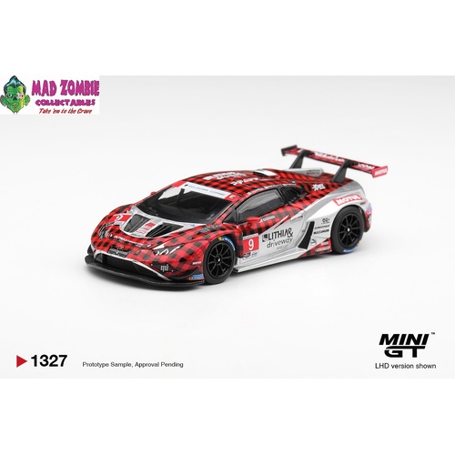 MINI GT 1/64  - Lamborghini Huracan GT3 EVO2 #9 Pfaff Motorsports 2025 IMSA WeatherTech GTD Pro - (PRE-ORDER)