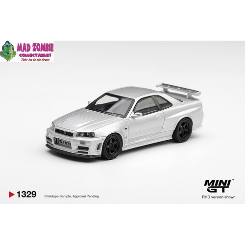 MINI GT 1/64  - Nissan NISMO R34GT-R Z-tune Z-Tune Silver - (PRE-ORDER)