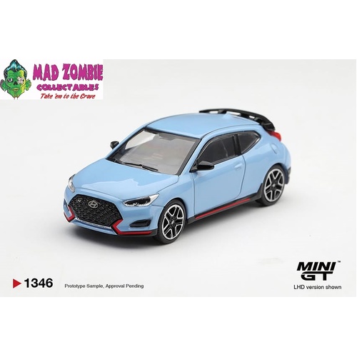 MINI GT 1/64 - Hyundai Veloster N Performance Blue - PRE-ORDER