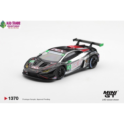 MINI GT 1/64 - Lamborghini Huracan GT3 EVO2 #45 DEX Wayne Taylor Racing 2025 IMSA Chevrolet Grand Prix Class Winner - PRE-ORDER