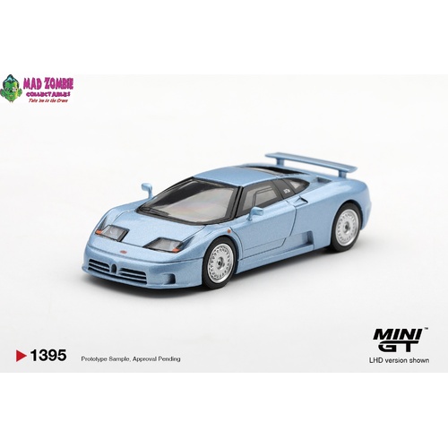 Mini GT 1/64 - Bugatti EB110 GT Azzurro Metallizzato Mondial de l'Automobile 1992 - (PRE-ORDER)