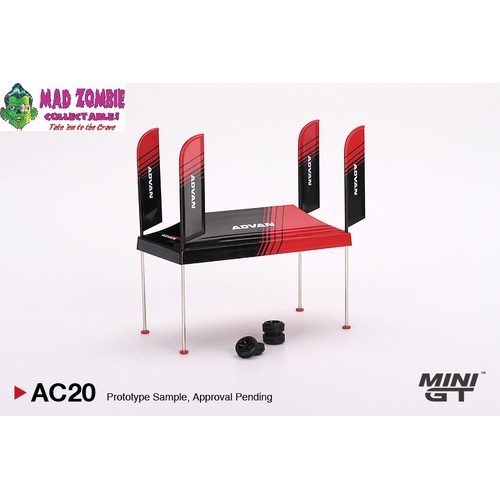  Mini GT 1/64 - Paddock Service Tent Set -  ADVAN