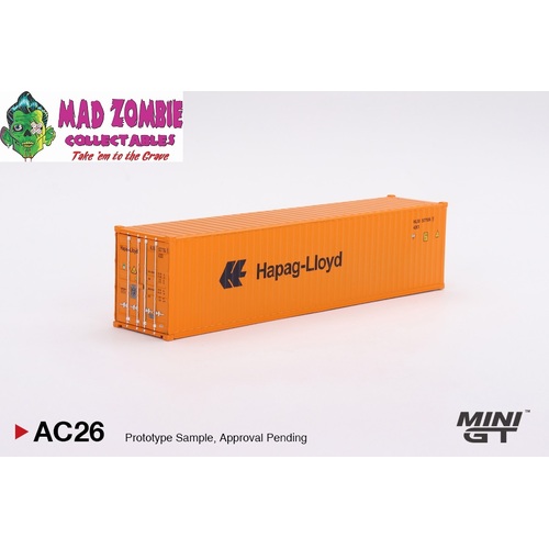 Mini GT 1/64 Scale - Dry Container 40' "Hapag-Lloyd" Limited Edition – Full Diecast Metal