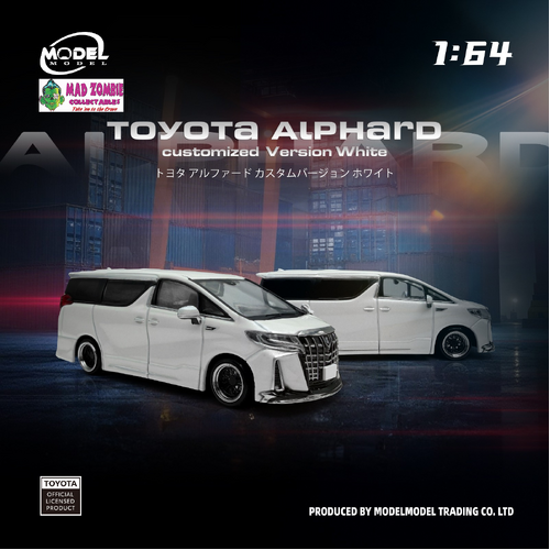 Model Model 1/64 - Toyota Alphard Customized Version White - (PRE-ORDER)