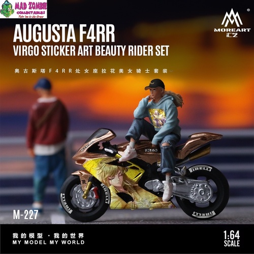 MoreArt 1/64 Scale - MV Augusta F4RR Virgin Goddess Cavalier Set (Resin Model) - (PRE-ORDER)