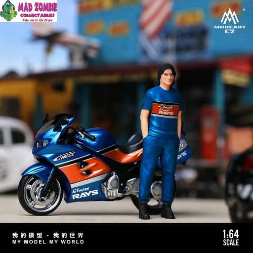 MoreArt 1/64 Scale - Triumph ST1050 Racing Motorcycle Figure Set (Resin Model) - (PRE-ORDER)